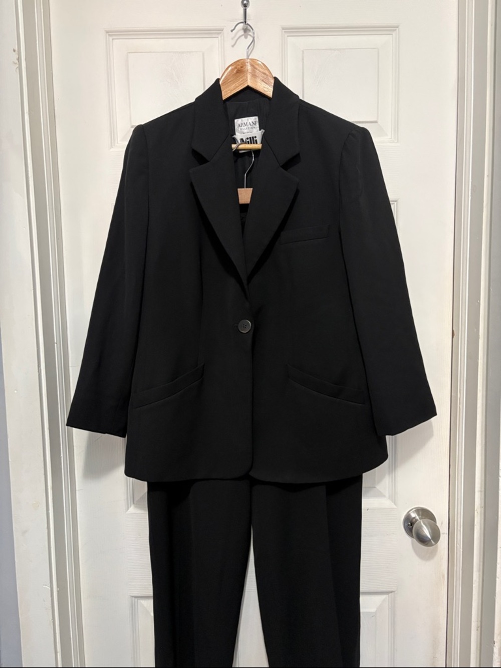 Vintage Armani Collezioni Women’s Black Suit